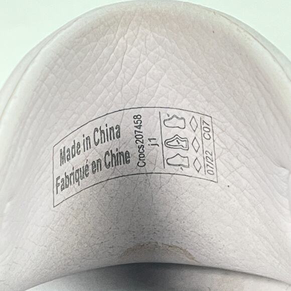 Crocs Classic All Terrain Clog Light Gray Adjustable Strap 207458 Youth Size 1 - Picture 9 of 10